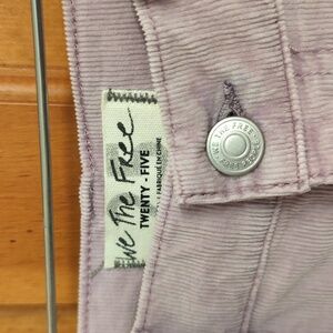 Free People Frosted Lilac corduroys